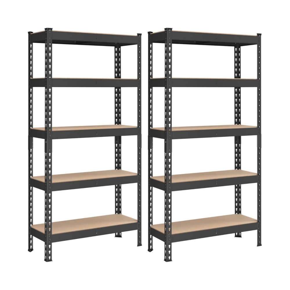 Estantería de acero resistente sin tornillos con remaches, estantería de hierro apilable para almacenamiento, estanterías metálicas para garaje, almacén o uso industrial.