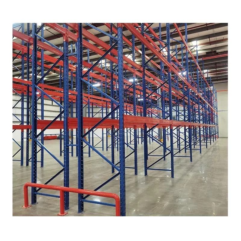 Sistema de estanterías de acero para palets, almacenamiento industrial, estanterías de alta resistencia para fábricas y almacenes.