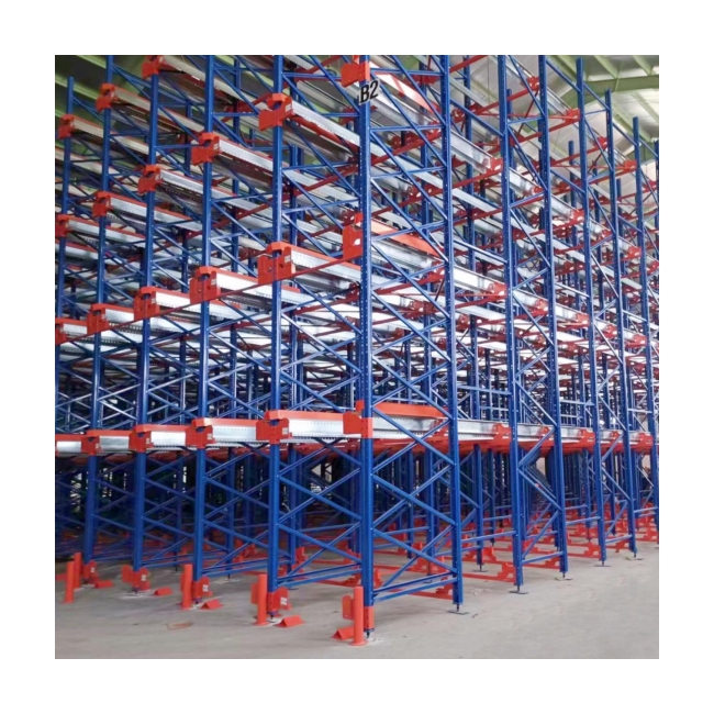 Estanterías de garaje de 4 niveles, estanterías resistentes, estanterías selectivas para palets, unidad de almacenamiento de estanterías duradera, estanterías de lanzadera para almacenes.
