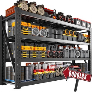 Estantería industrial ajustable de alta resistencia, 4 niveles, ignífuga, 71" de ancho x 24" de profundidad x 72" de alto, color negro.