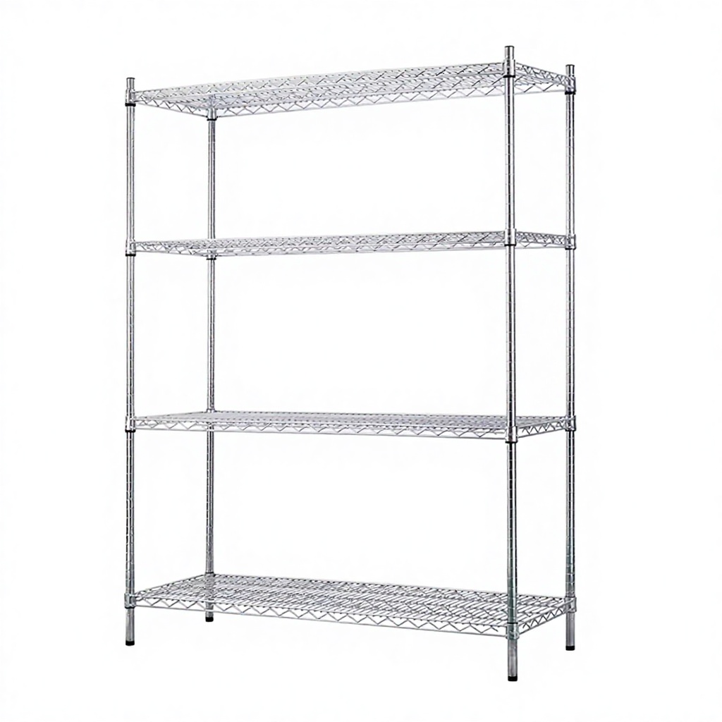 Estantería NSF Unidad de almacenamiento de equipos Estantería de alambre de 4 niveles Estantería de alambre de doble pico 250 kg Estantería de alambre de alta calidad