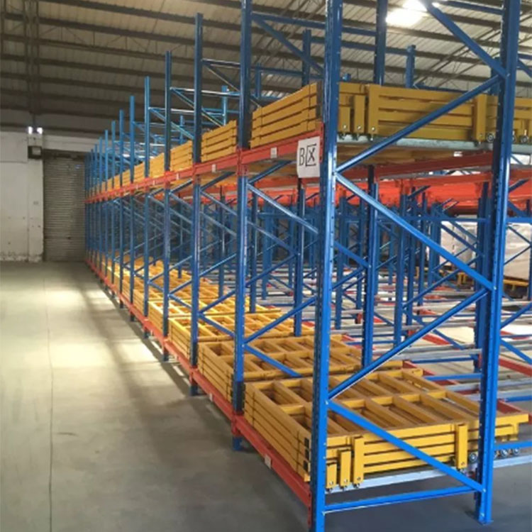 Sistema de estanterías de almacén de alta resistencia para fabricación china, estanterías apilables, estanterías de empuje para palets.