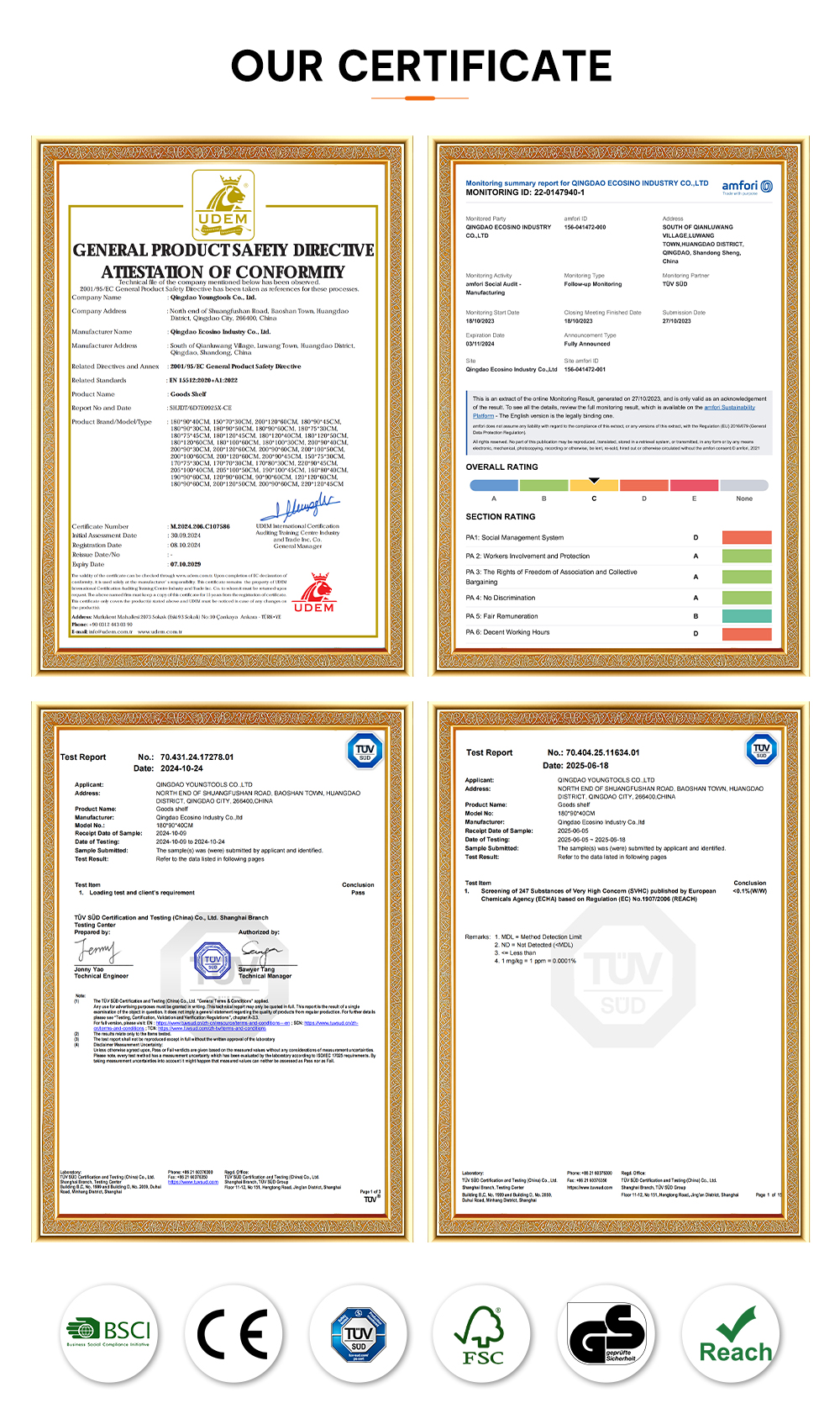 Certificados oficiales