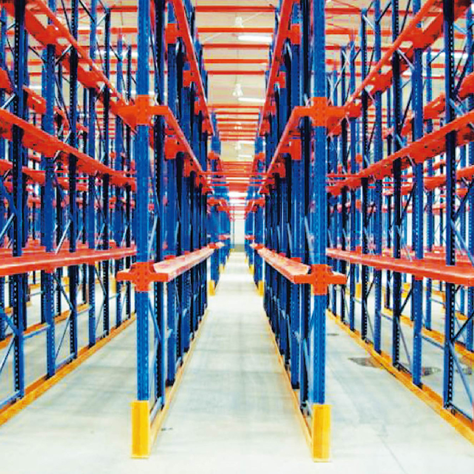 Estantería de almacén de acero laminado en frío de 5 niveles, duradera y con estructura reforzada, para almacenamiento de mercancías a granel.