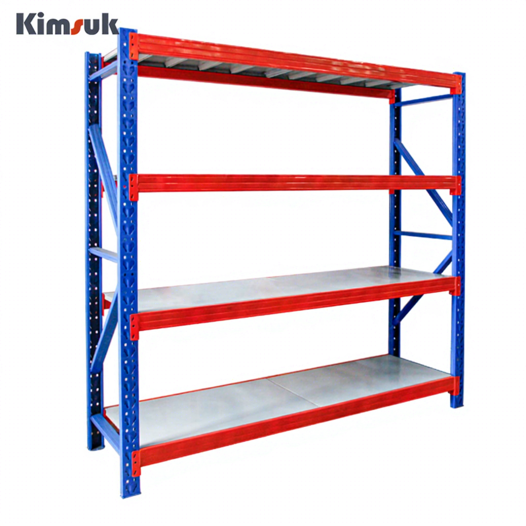 Estantería metálica de acero resistente para palets de almacén, garaje y almacén. Estantería de almacenamiento.