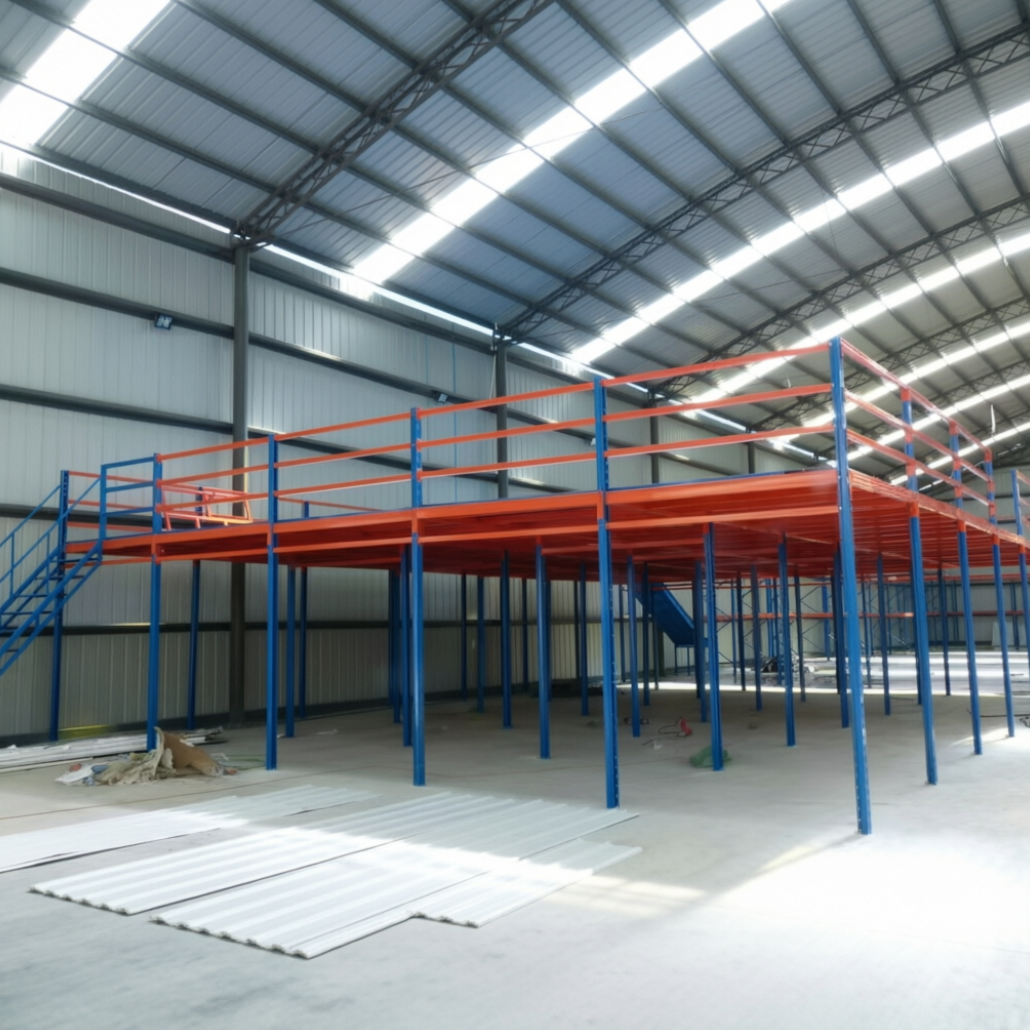 Sistema de estanterías de acero resistente para entrepisos, con precio competitivo, plataforma de almacenamiento tipo loft para almacenes y estanterías para palets.