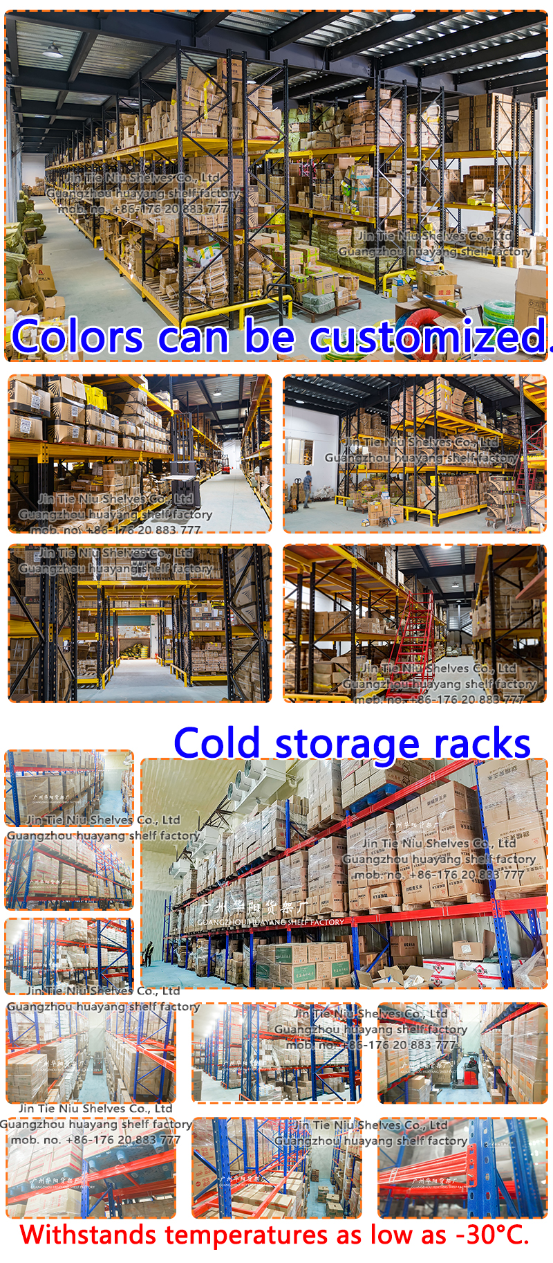 Racks de almacenamiento modulables para palets