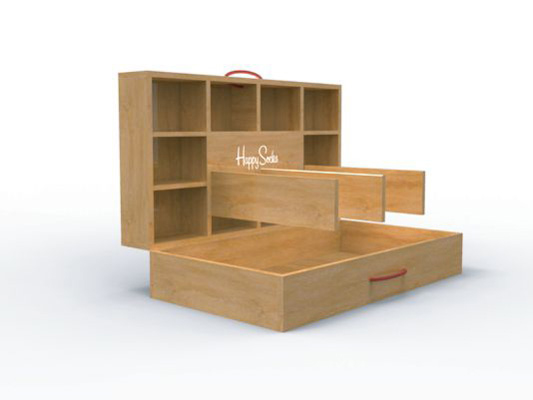 Renderizado 3D de módulos comerciales