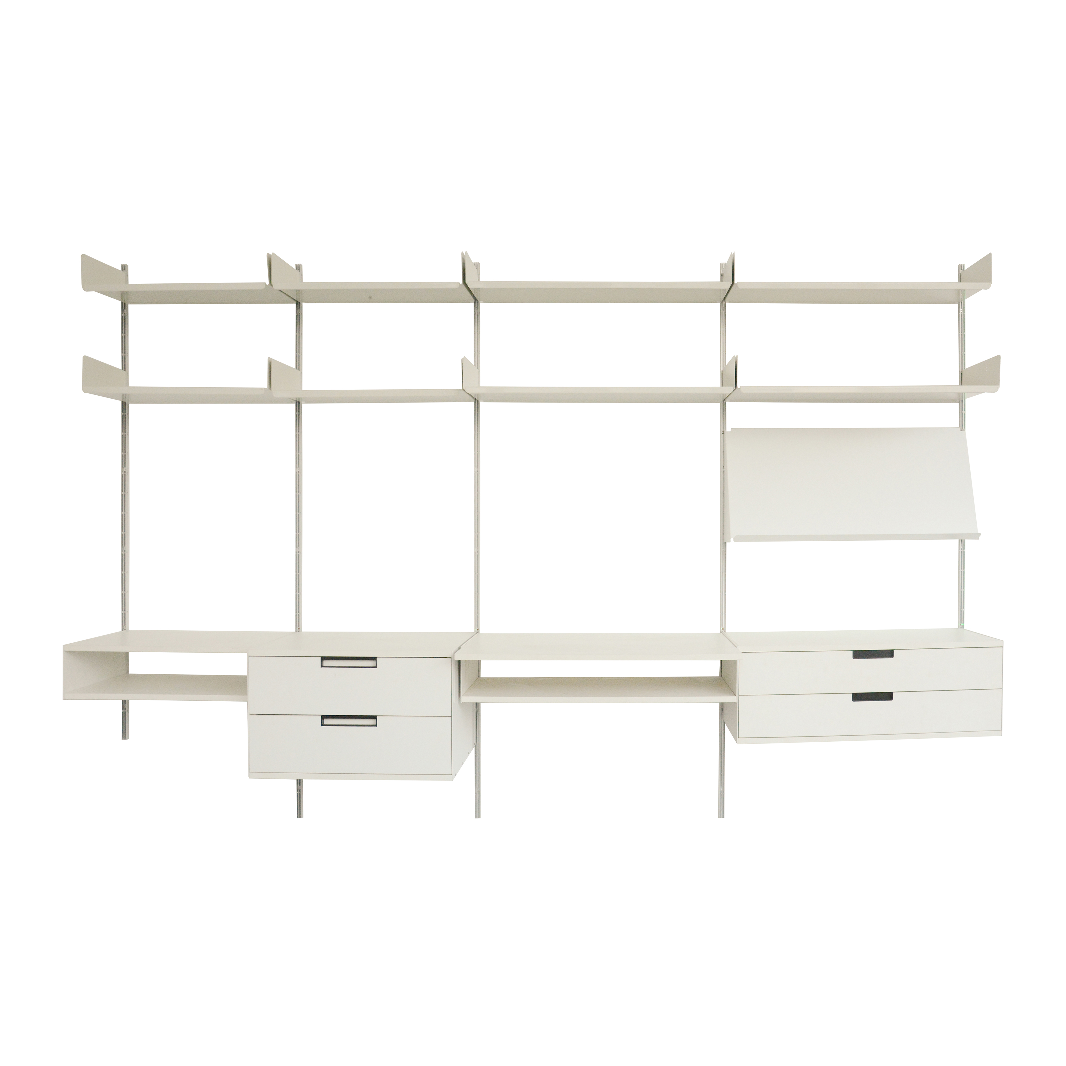 Estantería metálica desmontable para almacenamiento en habitaciones, almacenamiento modular, estantes y unidades ajustables.