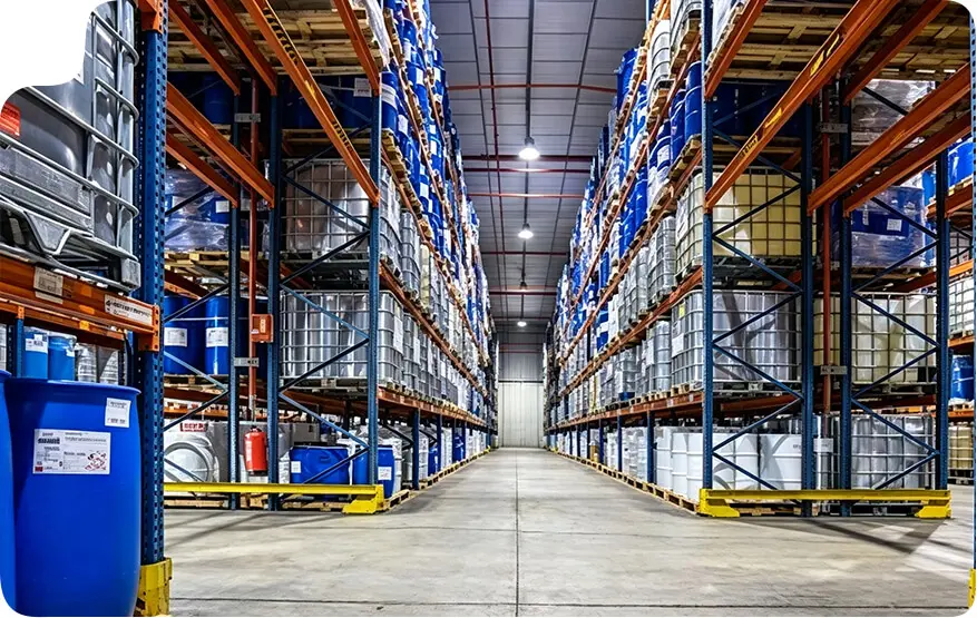 Estanterías para almacenaje de productos químicos y bidones