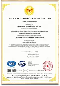 Certificado de calidad de Guangzhou Heda Shelves Co., Ltd. 4