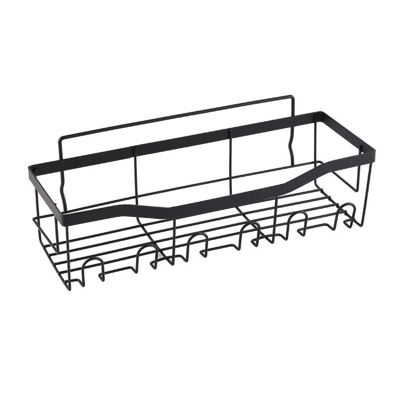 Juego de estantes organizadores para baño, estante de hierro para baño montado en la pared, almacenamiento de artículos de aseo, estantes y repisas de almacenamiento multiusos.