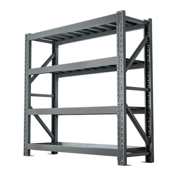 Estantería de almacenamiento ligera de acero negro desmontable de 4 niveles y 200 kg a bajo precio para almacén, sala de estar, balcón, cocina y uso doméstico.