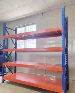 Estanterías metálicas de doble cara para supermercados, de uso ligero, 5 estantes, 400/450 mm de profundidad, 700/900/1200 mm de ancho, para montaje en suelo.