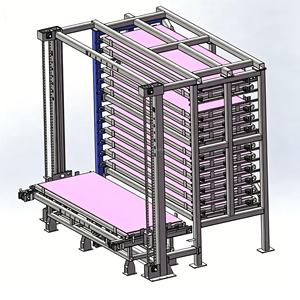 Sistema de almacenamiento tipo cajón de chapa metálica eléctrica resistente y duradera con sistema de recuperación automatizada para almacenes.