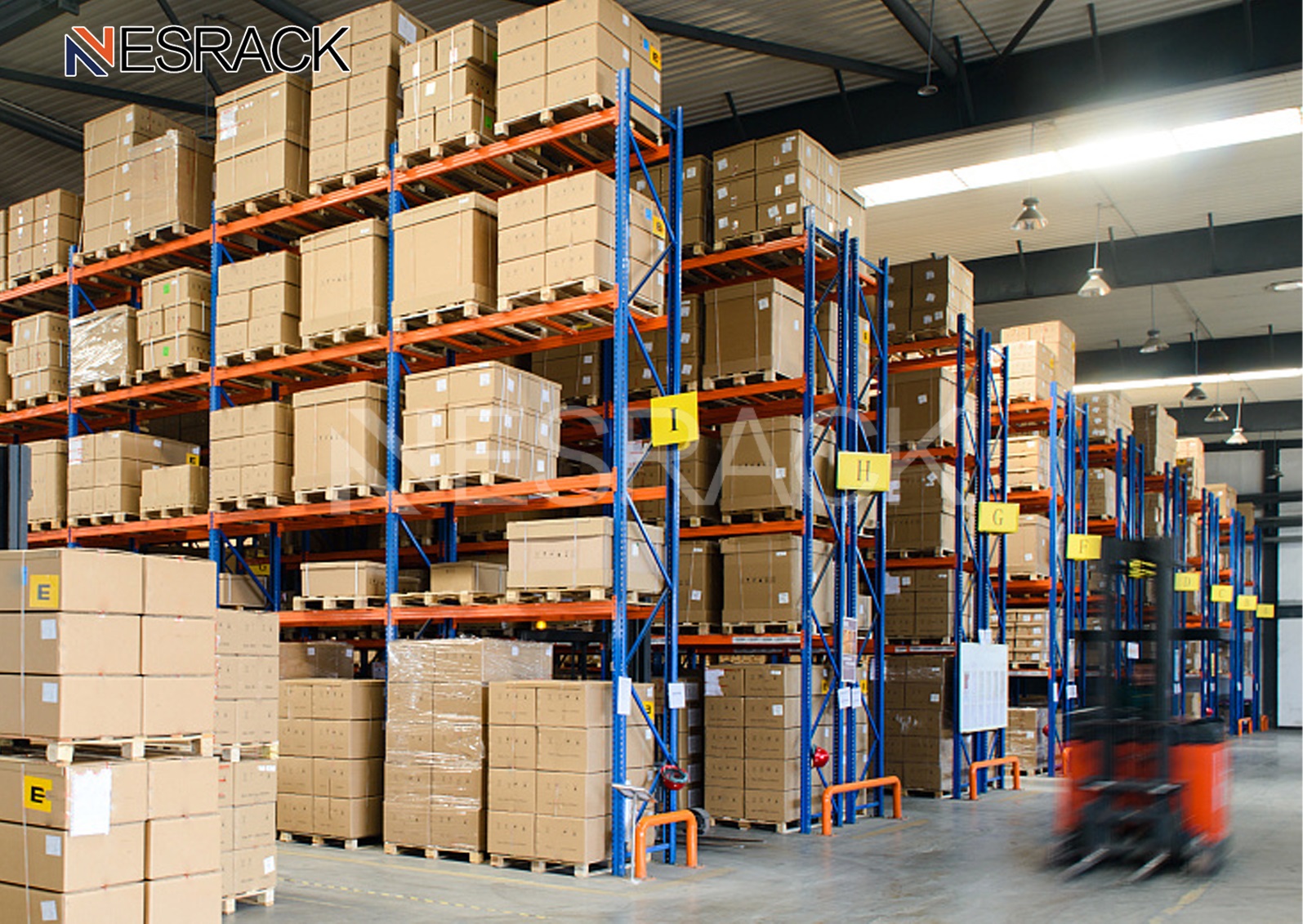 Nelson Manufacturer Estanterías industriales metálicas para palets, estanterías de almacenamiento para almacenes