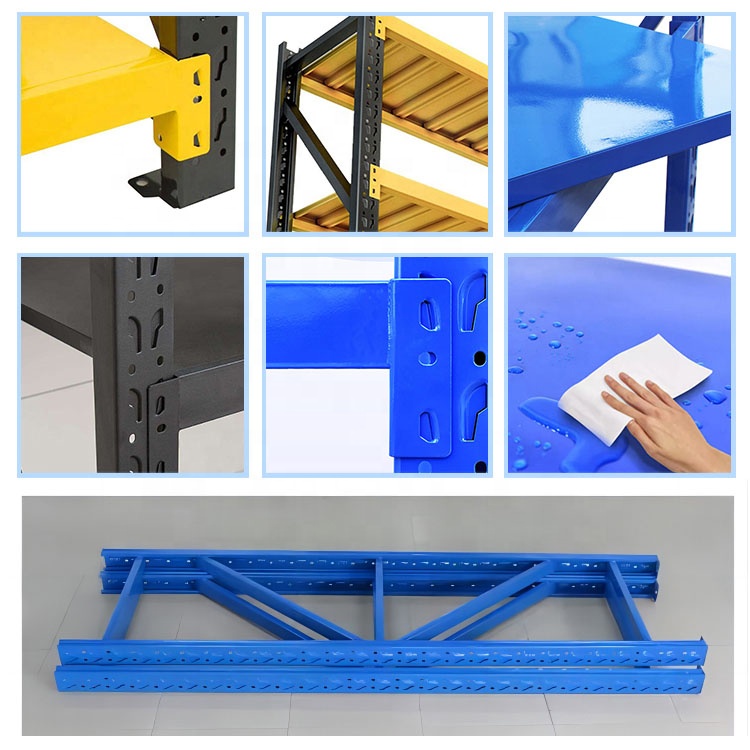 Estantería de almacenamiento de acero multifuncional para almacén, 2000*600*2000 mm, capacidad media de 300 kg/nivel, estantes apilables y repisas.