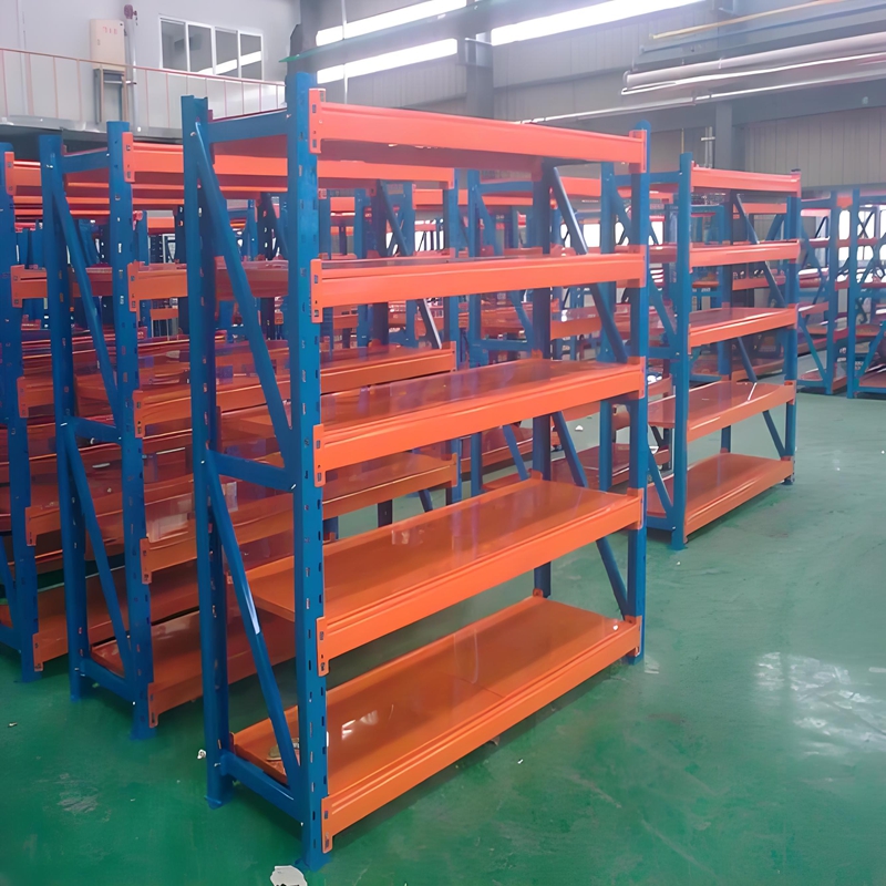 Estanterías y repisas apilables de acero de 5 niveles ajustables, resistentes a la corrosión, solución de almacenamiento eficiente para almacenes.