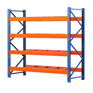Sistema de estanterías industriales de palets de 5 niveles de alta resistencia y personalizadas. Estantería de almacenamiento de acero para almacén con estantes metálicos. Estantería industrial.