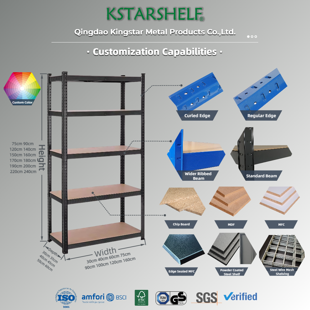 Configuraciones a medida para estanterías metálicas