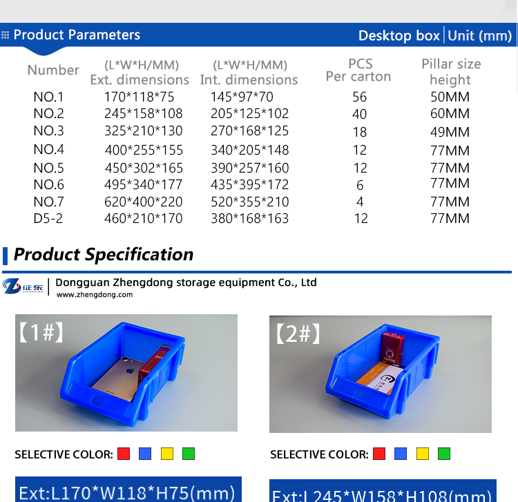 Cajas plásticas de picking para estanterías industriales