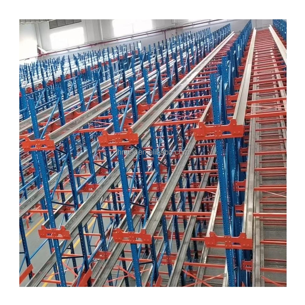 Estanterías de garaje de 4 niveles, estanterías resistentes, estanterías selectivas para palets, unidad de almacenamiento de estanterías duradera, estanterías de lanzadera para almacenes.