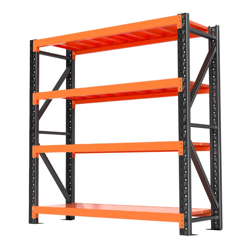 Estantería industrial de acero ajustable sin tornillos de 200 kg/nivel para almacenamiento, sistema de estanterías metálicas para almacén con protección contra la corrosión.