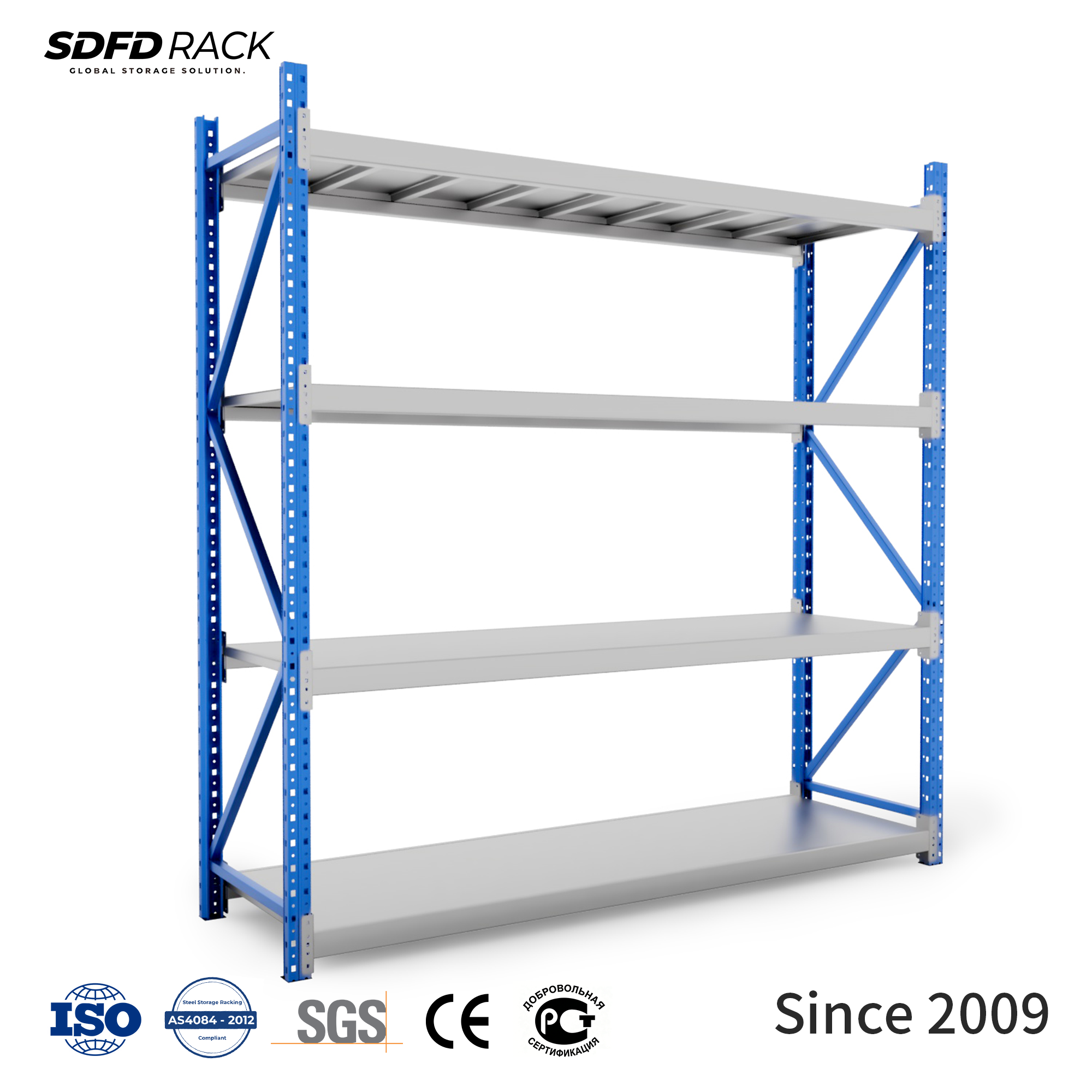 Estanterías para palets ajustables personalizadas de 200 kg, 300 kg y 500 kg, de acero resistente, de gran capacidad, ideales para almacenes y comercio electrónico.