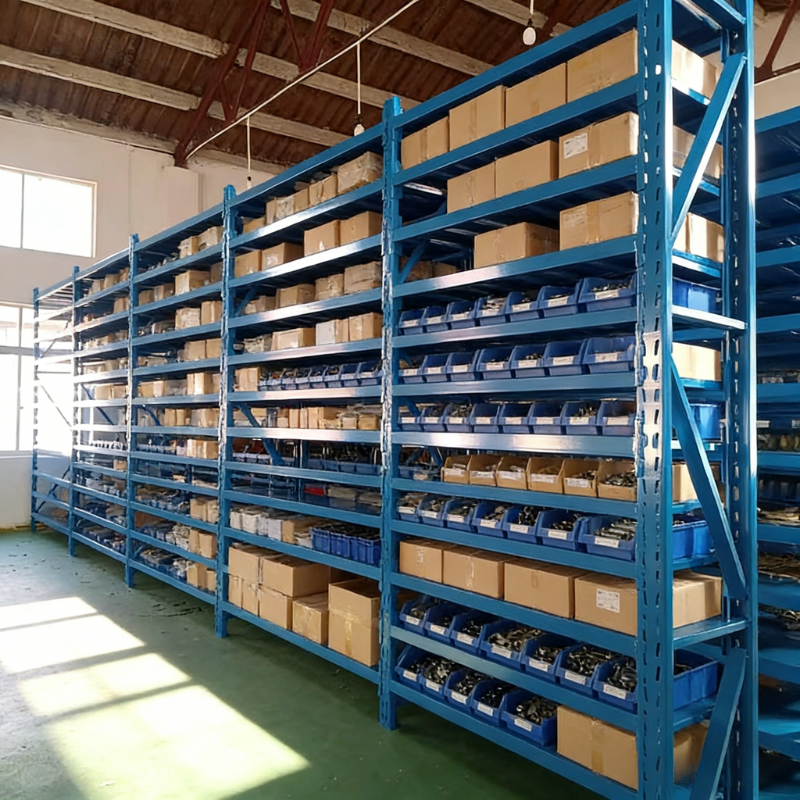 Estantería Europalet ajustable de alta resistencia, fabricada en acero laminado en frío, con capacidad de carga de 500 kg/nivel y sistema de almacenamiento de 4 pisos.