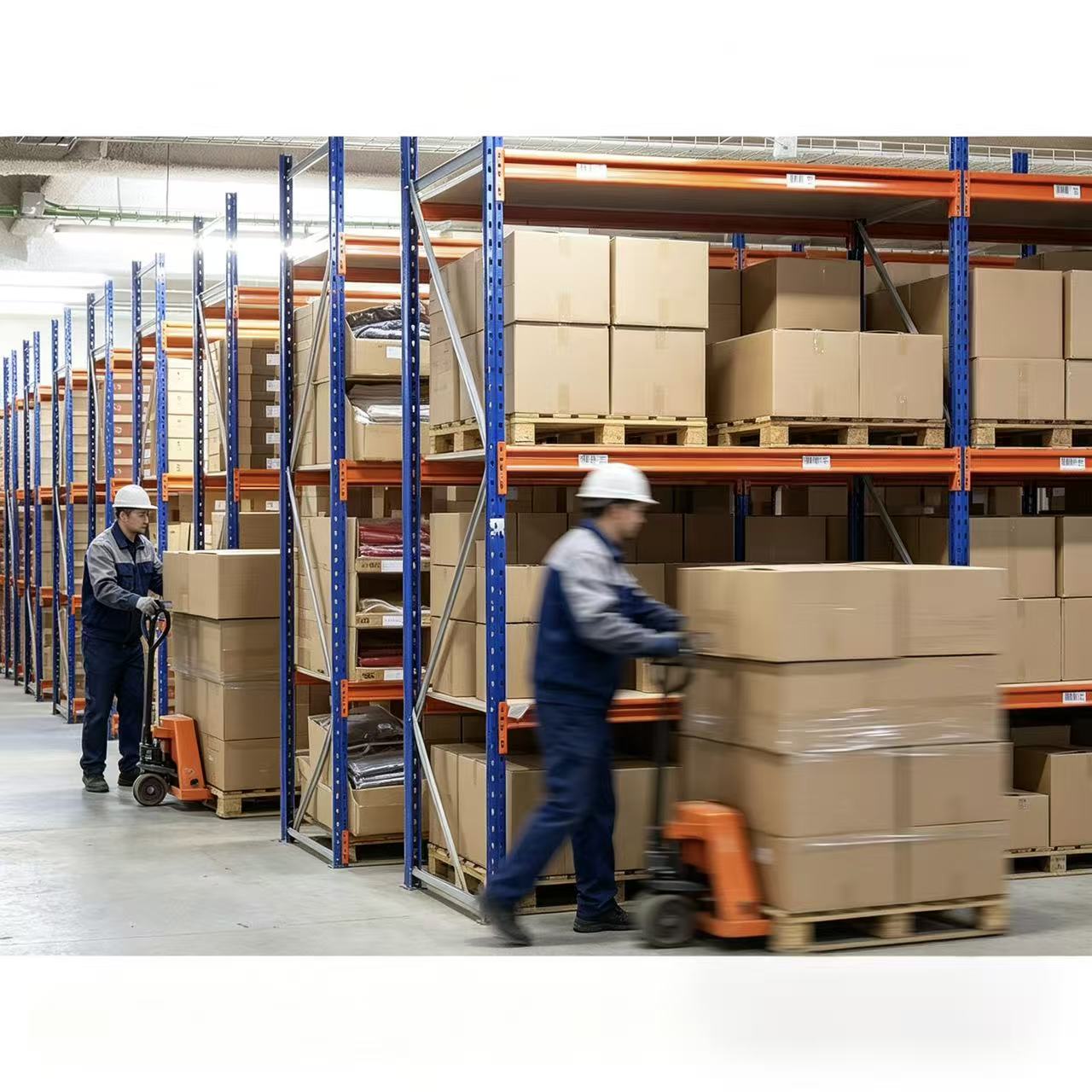 Estanterías industriales de gran capacidad y alta resistencia con certificación. Fácil montaje.