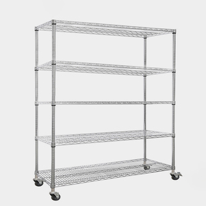 Estanterías de almacenamiento de metal y acero de alta resistencia, estantes de alambre de 5 niveles a la venta.