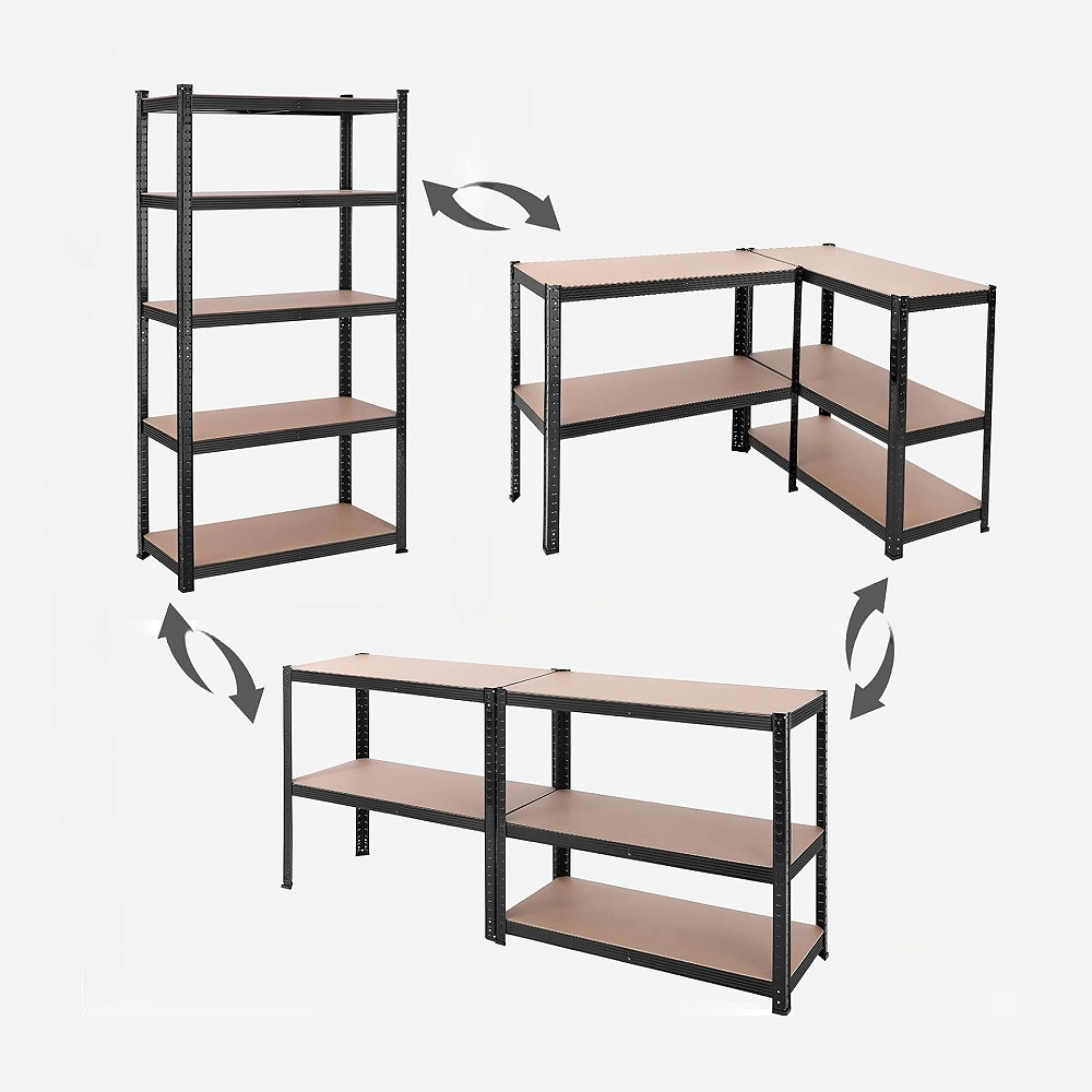 Estantería metálica de acero resistente sin tornillos, venta al por mayor, protegida contra la corrosión, para garaje y hogar, apilable.