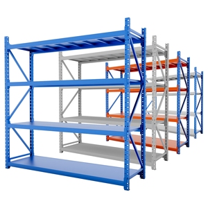 Estantería de palets de acero de 4 niveles/500 kg de carga, resistente, con pernos, de gran envergadura, para almacenamiento industrial en almacenes.