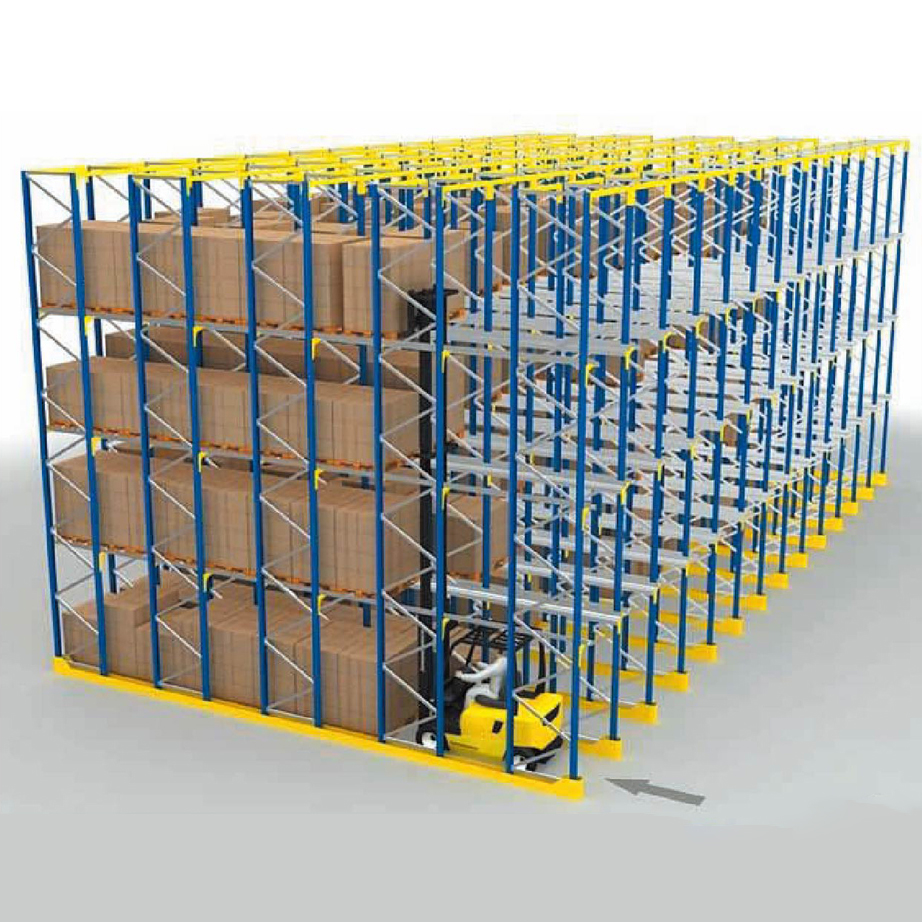 Estantería de almacén de acero laminado en frío de 5 niveles, duradera y con estructura reforzada, para almacenamiento de mercancías a granel.