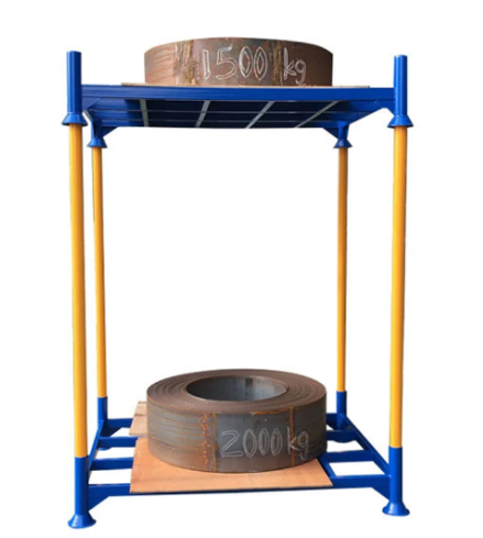 Estantería apilable para rollos textiles, con capacidad de carga de 1000 kg, estantería desmontable de acero para palets, ideal para almacenes de telas.