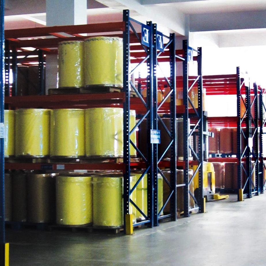 Estantería industrial de alta densidad para palets, ajustable, doble, profunda, de acero de 5 capas con recubrimiento en polvo de alta resistencia para protección contra la corrosión.