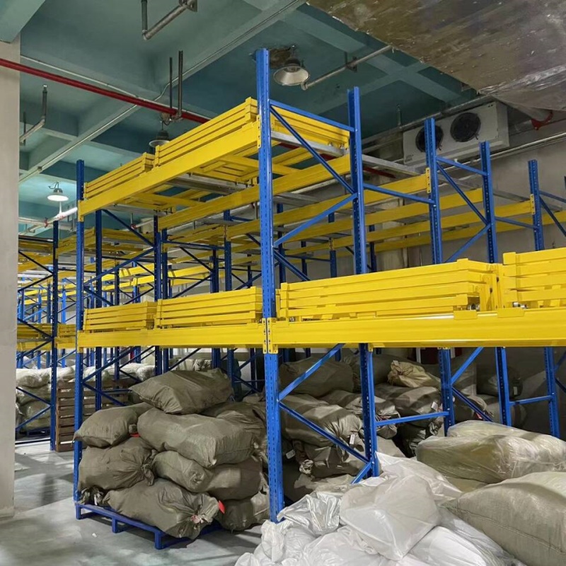 Sistema de estanterías de almacén de alta resistencia para fabricación china, estanterías apilables, estanterías de empuje para palets.