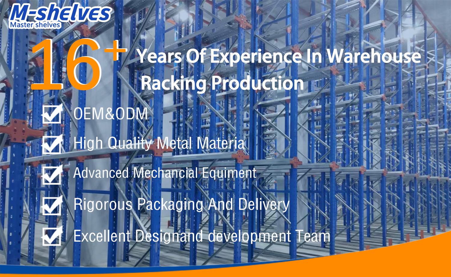 Forklift Direct Entry Design Rack Heavy Duty Drive in Through Pallet Storage Racking