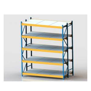 Estantería industrial de acero de gran envergadura para almacén, estantes apilables de carga media, estanterías sin tornillos en venta.
