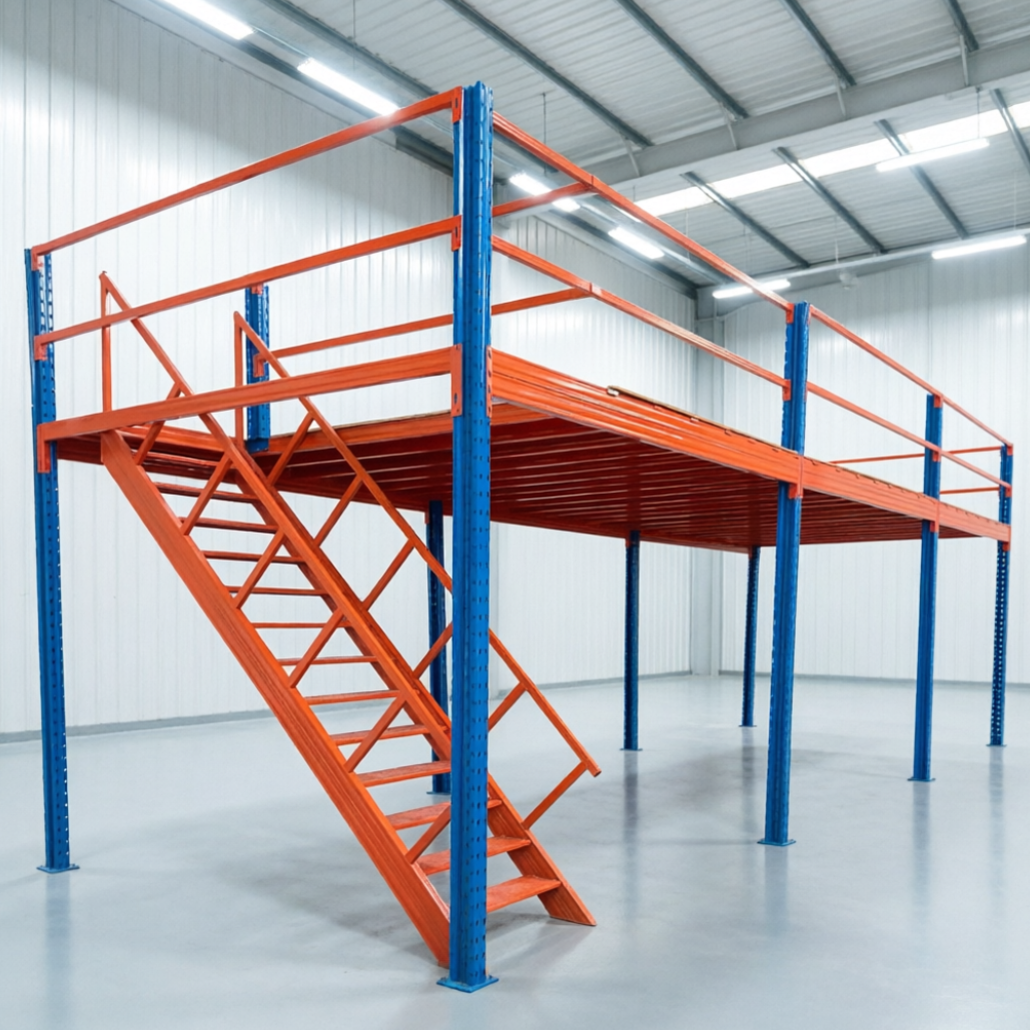 Sistema de estanterías de acero resistente para entrepisos, con precio competitivo, plataforma de almacenamiento tipo loft para almacenes y estanterías para palets.