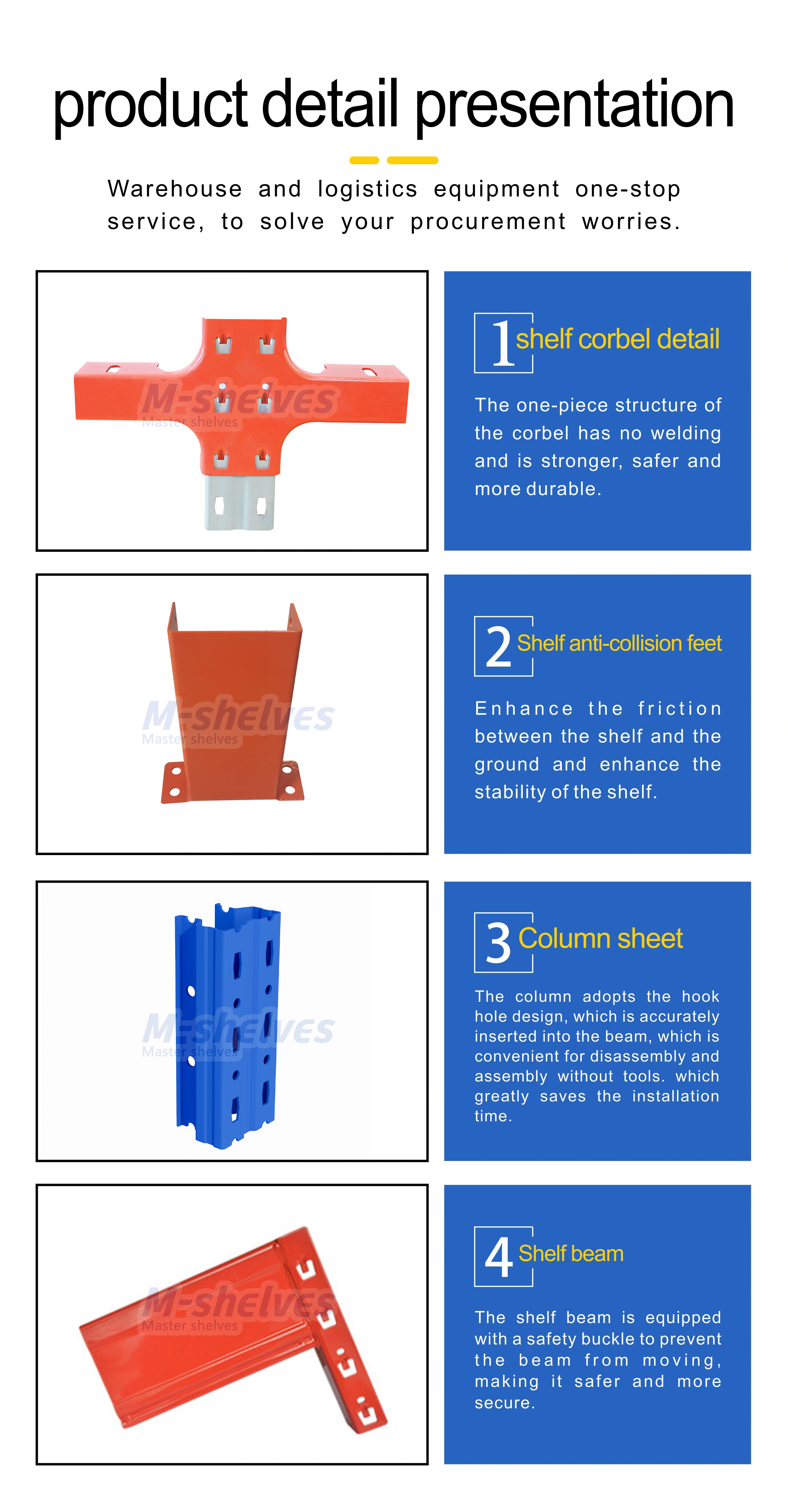 Forklift Direct Entry Design Rack Heavy Duty Drive in Through Pallet Storage Racking