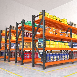 Estantería industrial de acero ajustable sin tornillos de 200 kg/nivel para almacenamiento, sistema de estanterías metálicas para almacén con protección contra la corrosión.