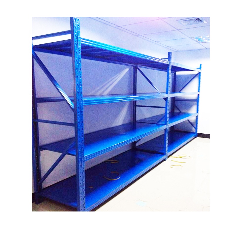 Estantería industrial de metal resistente para almacén con plataforma de acero.