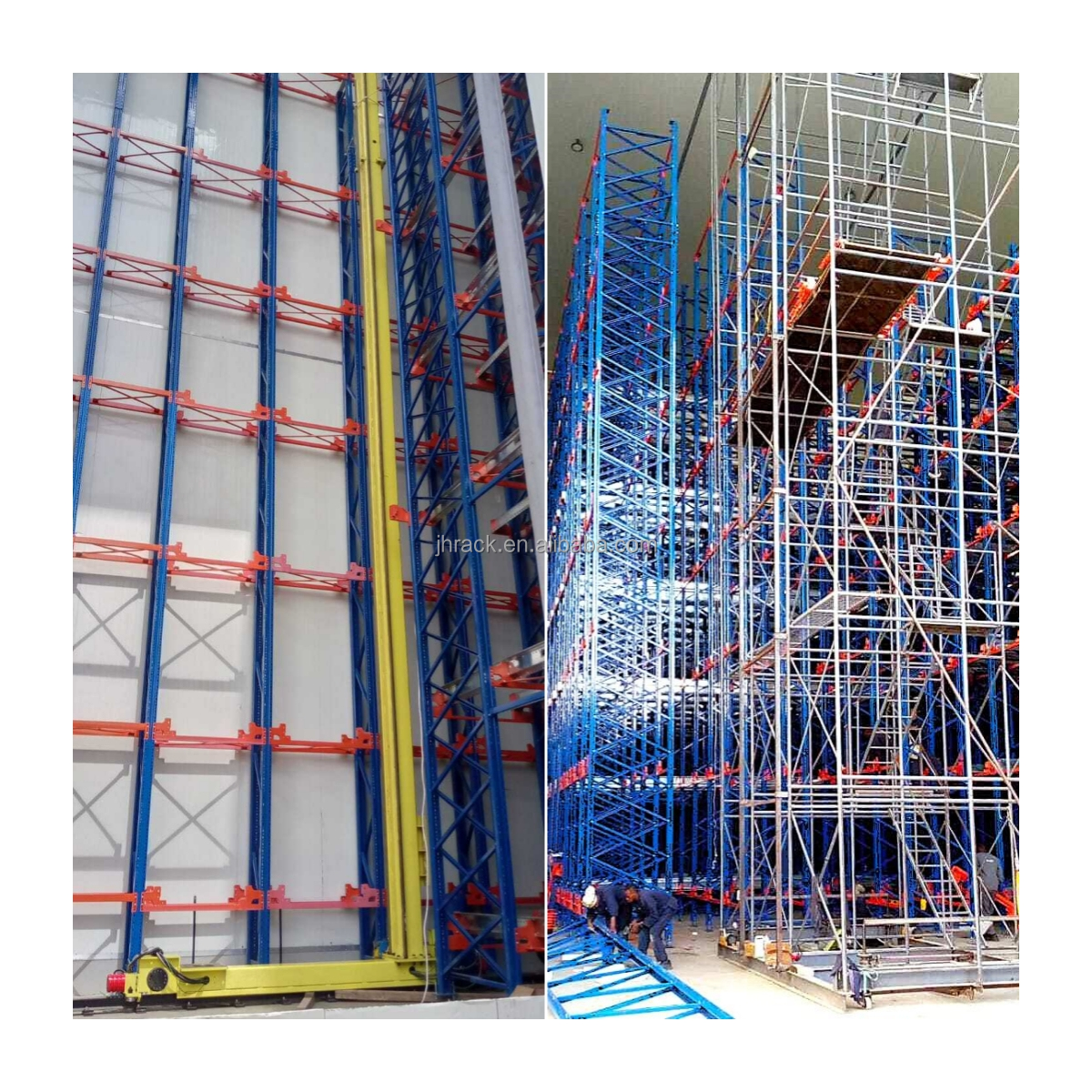 Estanterías de almacenamiento al por mayor Jinhui, sistema de estanterías con lanzadera automática ASRS estándar de EE. UU. para almacenamiento en frío y logística de almacenes.