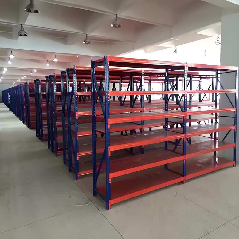 Estanterías y repisas apilables de acero de 5 niveles ajustables, resistentes a la corrosión, solución de almacenamiento eficiente para almacenes.