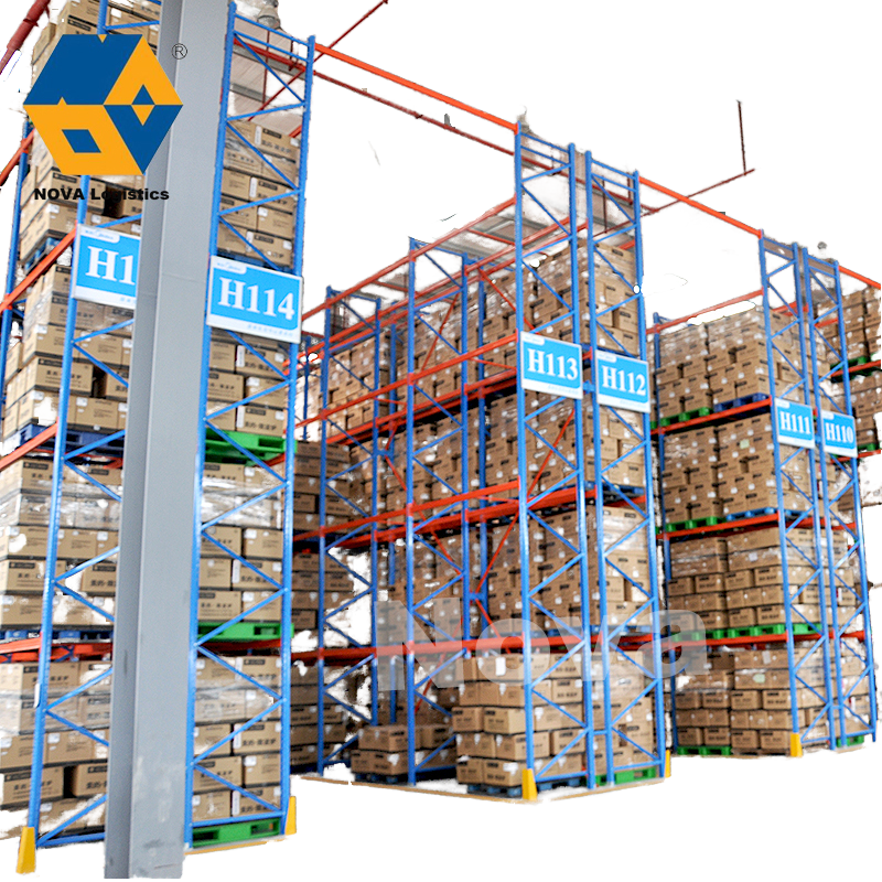 Estantería doble de alta resistencia de fábrica china, estantes de almacenamiento selectivo de alta densidad, apilador de acero duradero con certificación CE