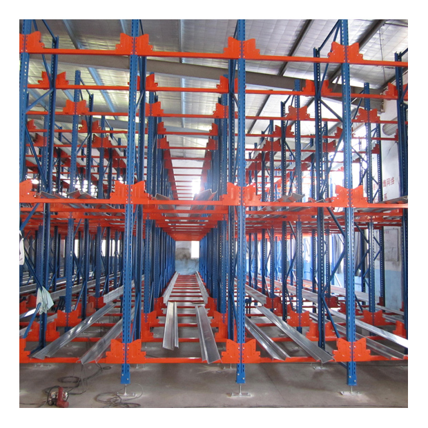 Sistema de estanterías con lanzadera para palets ajustable de alta resistencia con capacidad de carga de 1000 a 1500 kg, fabricado en China.