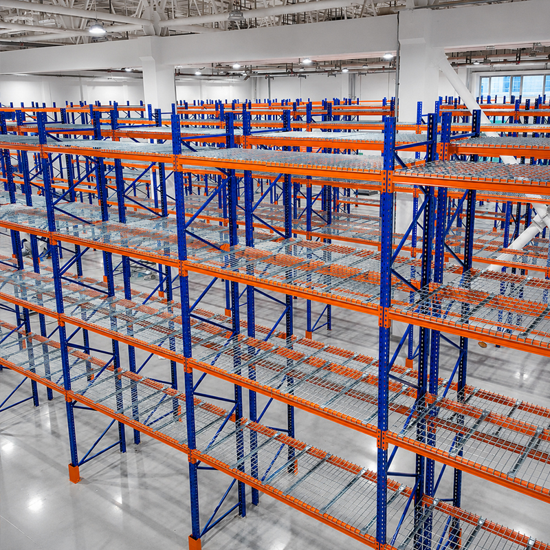 Estantería selectiva para palets Q235B de acero, estantería de almacenamiento de acero, estanterías de vigas para almacén, ajustable
