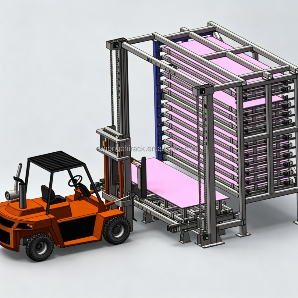 Sistema de almacenamiento tipo cajón de chapa metálica eléctrica resistente y duradera con sistema de recuperación automatizada para almacenes.