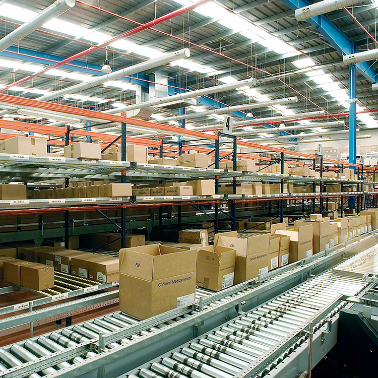 Estantería deslizante de acero de alta resistencia para almacén, sistema de preparación de pedidos y almacenamiento de cajas.